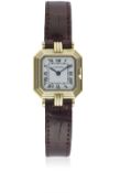 A LADIES THREE COLOUR 18K SOLID GOLD CARTIER PARIS CEINTURE WRIST WATCH CIRCA 1990 Movement: Quartz,