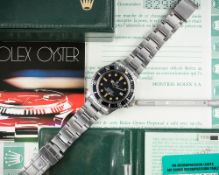 A RARE GENTLEMAN'S STAINLESS STEEL ROLEX OYSTER PERPETUAL DATE SEA DWELLER 