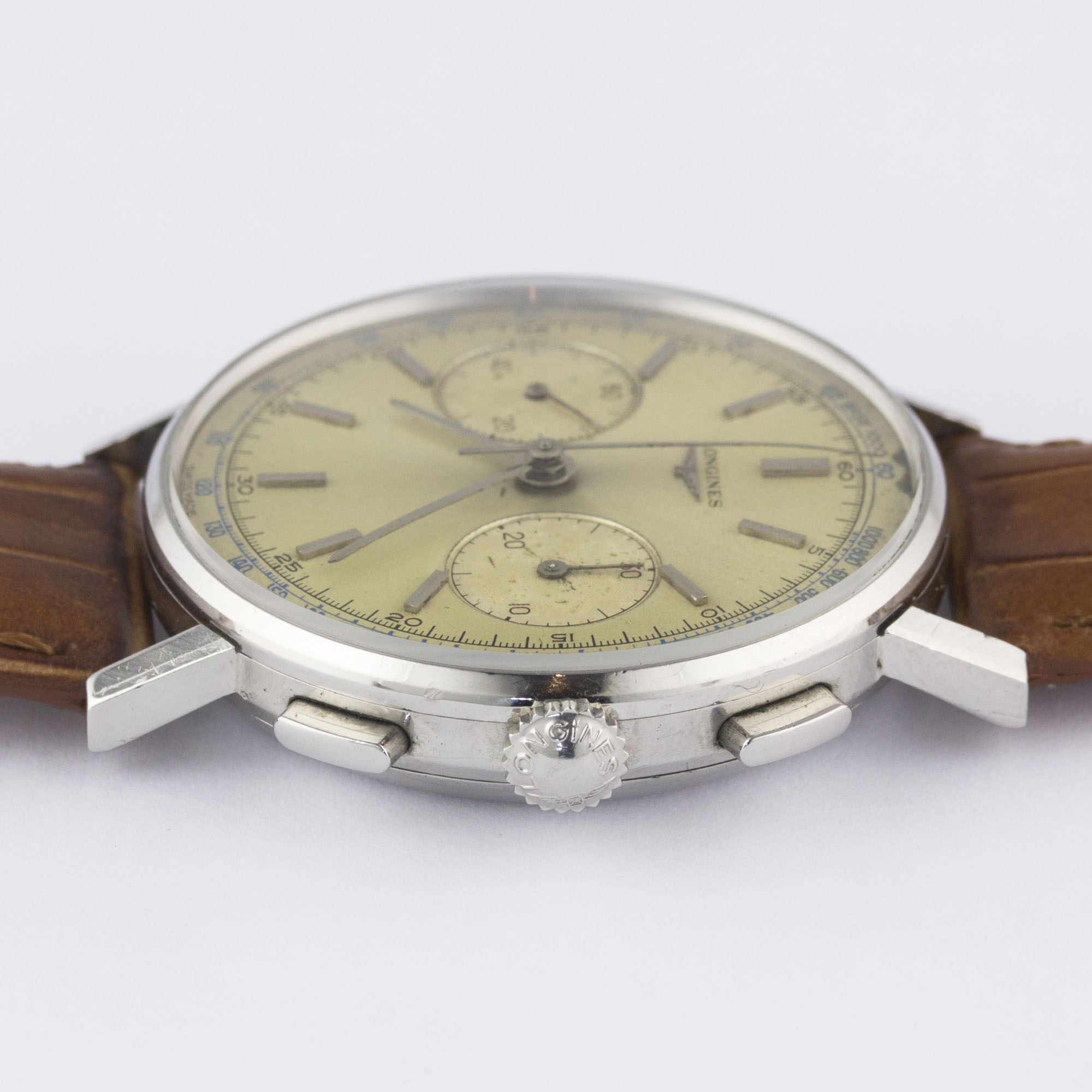 A GENTLEMAN'S STAINLESS STEEL LONGINES FLYBACK CHRONOGRAPH WRIST WATCH DATED 1964, REF. 7414 WITH - Image 10 of 11