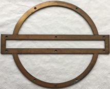 A London Underground bronze PLATFORM SIGN FRAME. Measures 17