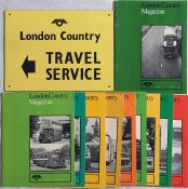 London Country Bus Services items comprising a hard plastic SIGN for 'Travel Service' (12