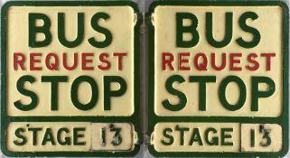 Southern Vectis (Isle of Wight) BUS STOP FLAG, a 1950s cast-alloy example with raised lettering
