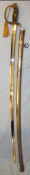 Pre 1941 Japanese Junior Army OfficerÕs Parade Sabre With Applied Family 'Mon' Badge With Silk Cord