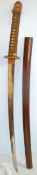 WW2 Japanese Officer's Sword With 1840 -1860 Hand Forged Old Family Blade, Sword Smith Signed Tang