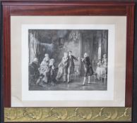 2 gleiche Jugendstil-Künstlerrahmen, um 1910, Mahagoni, unten durchgehend vergoldetes Fries,