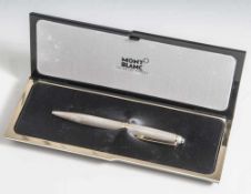 Montblanc Meisterstück, Solitaire, Kugelschreiber, Sterling 925 und vergoldet. In originalem Etui,