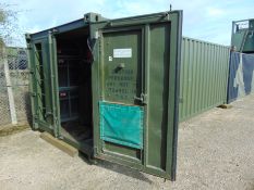 20ft ISO Shipping Container complete with fitted internal roller racking storage system