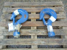 2 x 13.3T Crane Hooks