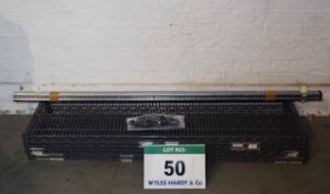 A Bay of Plastic Coated Wire Rack Shelving with Four 1500mm x 500mm Shelves, Four 1800mm Upright