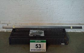 A Bay of Plastic Coated Wire Rack Shelving with Four 1200mm x 500mm Shelves, Four 1800mm Upright