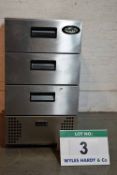 A FOSTER HR121D Stainless Steel Refrigerated 3-Drawer Chiller Cabinet
