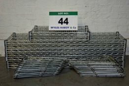 Seven VOGUE 1200mm x 300mm Stainless Steel Wire Rack Shelves, Two VOGUE 600mm x 300mm Stainless