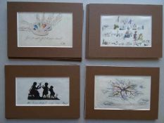 Stammbücher.- 16 Stammbuchblätter aus Wien, Lemberg, Brünn, Klagenfurt u.a. Darunter 1 Aquarell, 2