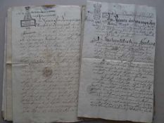 Schleswig-Holstein.- Grödersby.- 12 handschriftliche Haus-, Grundstücks-, Verkaufs- und Erbakten des