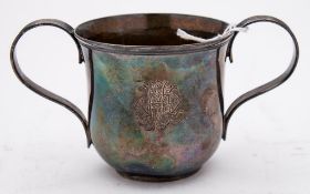 A George III silver two-handled cup, maker William Cripps, London, 1761: initialled,