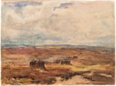 * Rowland Henry Hill [1873-1952] - View across a common (Pedcar):- signed and dated