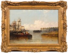 Arthur Joseph Meadows [1843-1907]- St Valery on the Somme: signed and dated 1890 oil on canvas 24 x