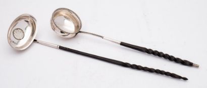 A George III silver toddy ladle, maker JS probably Josiah Snatt, London,