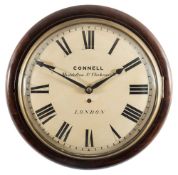 Connell London, a mahogany wall clock: the eight-day duration,