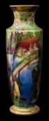 A Wedgwood fairyland lustre vase: of slender shouldered form (shape 3149) brightly decorated in the