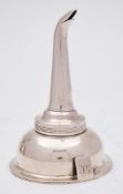 A George III silver wine funnel, maker Duncan Urquhart & Naphtali Hart, London, 1809: initialled,