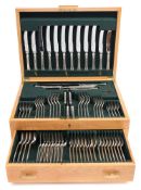 An Elizabeth II silver flatware service, maker Cooper Brothers & Sons, Sheffield,