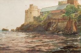 Charles Napier Hemy [1841-1917]- Dartmouth Castle: signed with initials and dated CNH 1913 bottom