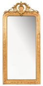 A Victorian giltwood and gesso pier mirror:,