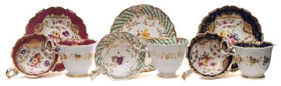 A group of three H.&R.Daniel trios: pattern nos.