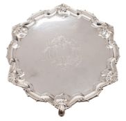 A George V silver salver, maker William Hutton & Sons Ltd, Sheffield,