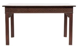 An 18th Century mahogany rectangular serving table:,