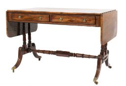 A Regency mahogany sofa table:,