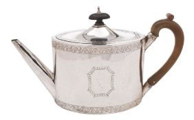 A George III silver teapot, maker Henry Chawner, London,