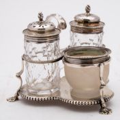 A Victorian silver cruet stand, maker John Bell & Frederick Brasted, London,