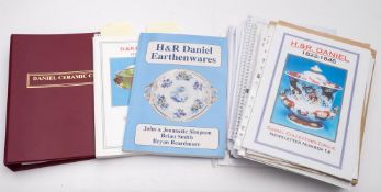 Ceramic reference: a quantity of Daniel Collectors Circle Newsletters and two related volumes on H.