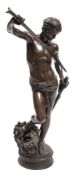 Antonin Mercie (1845-1916) David the Conqueror bronze with dark brown patination, signed A.