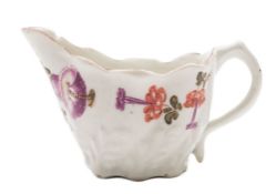 A Lowestoft creamboat: of 'Low Chelsea Ewer' form,