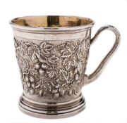 A Victorian silver mug, maker John Hunt & Robert Roskell, London,