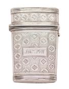 A George IV silver necessaire, maker TH possibly Thomas Headland, London,