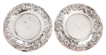 A pair of William IV silver bottle stands, maker John Figg, London,