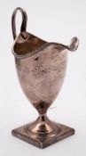 A George III silver cream jug, maker George Gray, London,