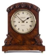 Edwards, London, a William IV walnut bracket clock: the eight-day duration,