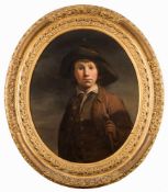 Attributed to Nathaniel Hone [Irish, 1718-1784]- Portrait of a youth,