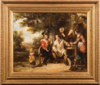 Thomas Falcon Marshall [1818-1878]- The King's Shilling:- signed lower right oil on canvas 47 x
