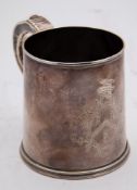 An Elizabeth II silver mug, maker WB.