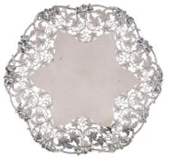 A George V silver pedestal comport, maker Henry Atkin, Sheffield, 1938: of circular outline,
