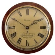 Brown, Edinburgh, a Victorian rosewood wall clock: the eight-day duration,