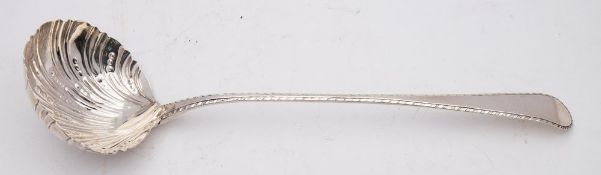 A George III silver Old English pattern soup ladle, maker Alexander Barnet, London,