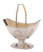 A George III silver swing -handled basket, maker William Plummer, London,