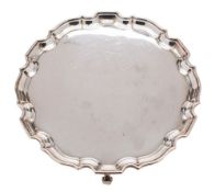 An Edward VIII silver salver, maker Adie Bros, Birmingham,